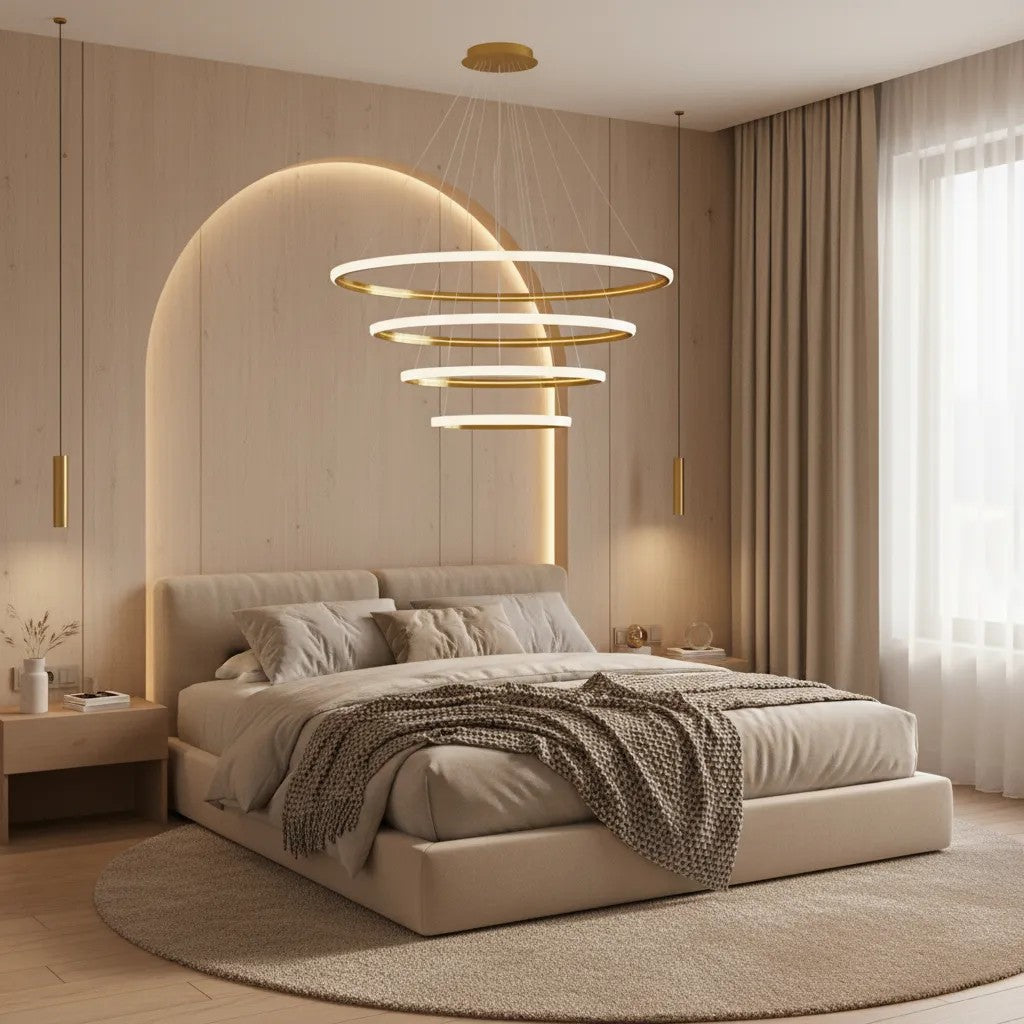 Lampa Wisząca LED LHJ009-CP4 ZŁOTA 2