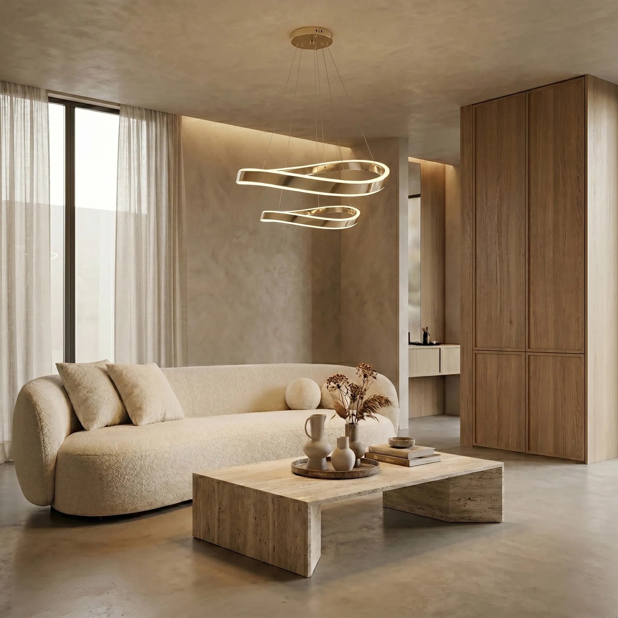 LAMPA SUFITOWA WISZĄCA SWE063-CP ZŁOTA 2