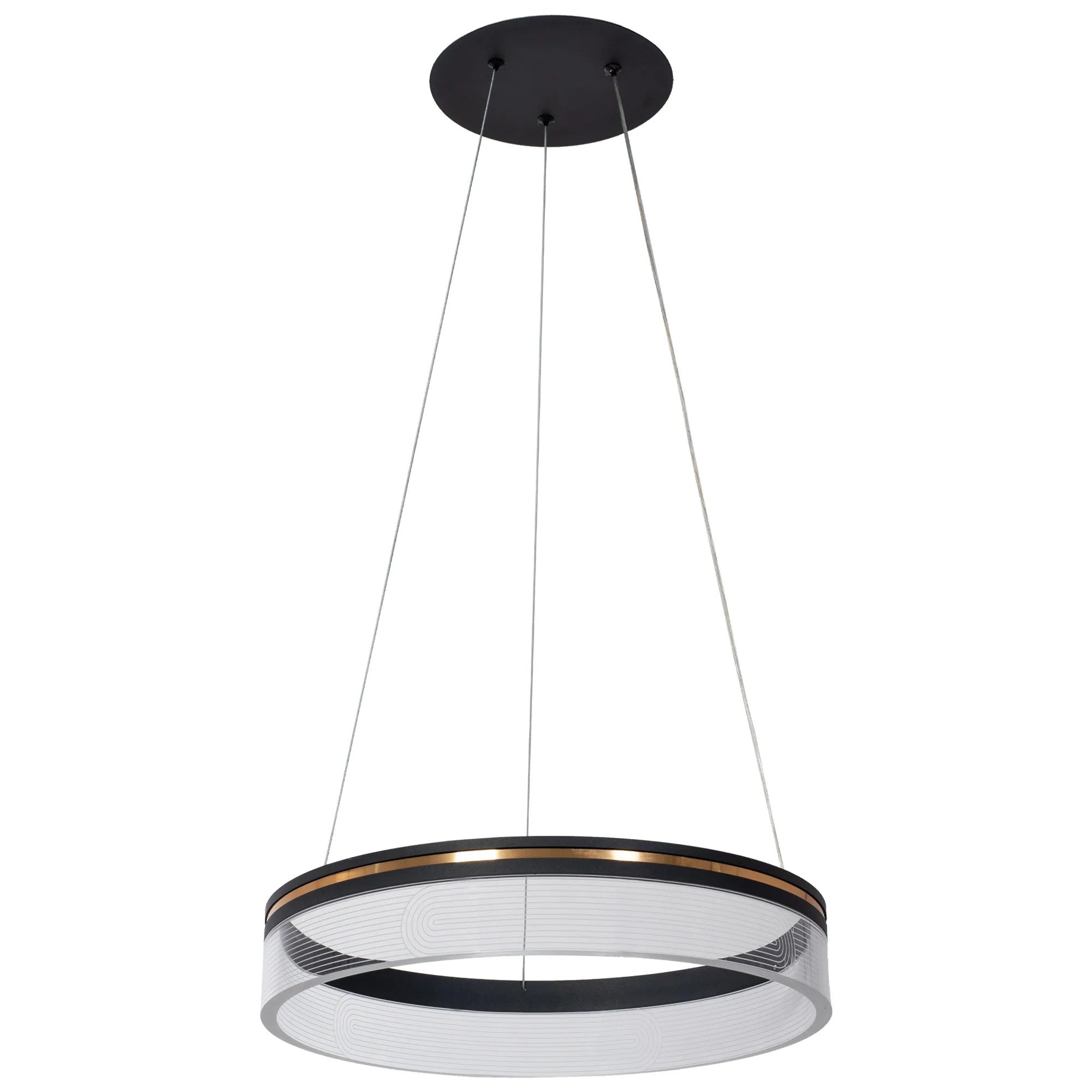 Lampa Wisząca LED APP1191-CP 40cm Czarna 2