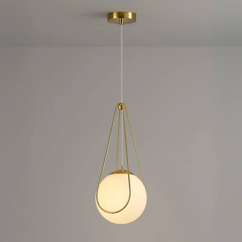 LAMPA SUFITOWA WISZĄCA APP1793-1CP 20cm Złota 2