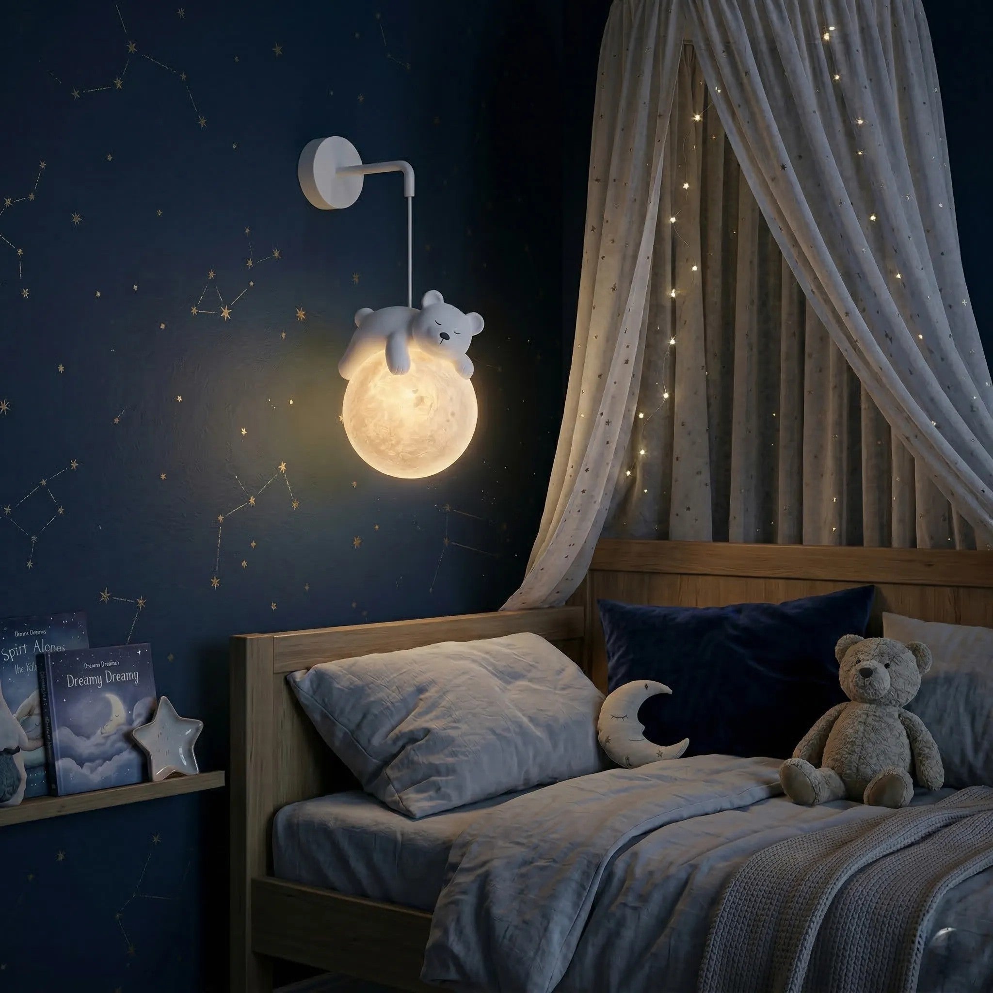 LAMPA ŚCIENNA KINKIET WHITE BEAR G161-1W 2