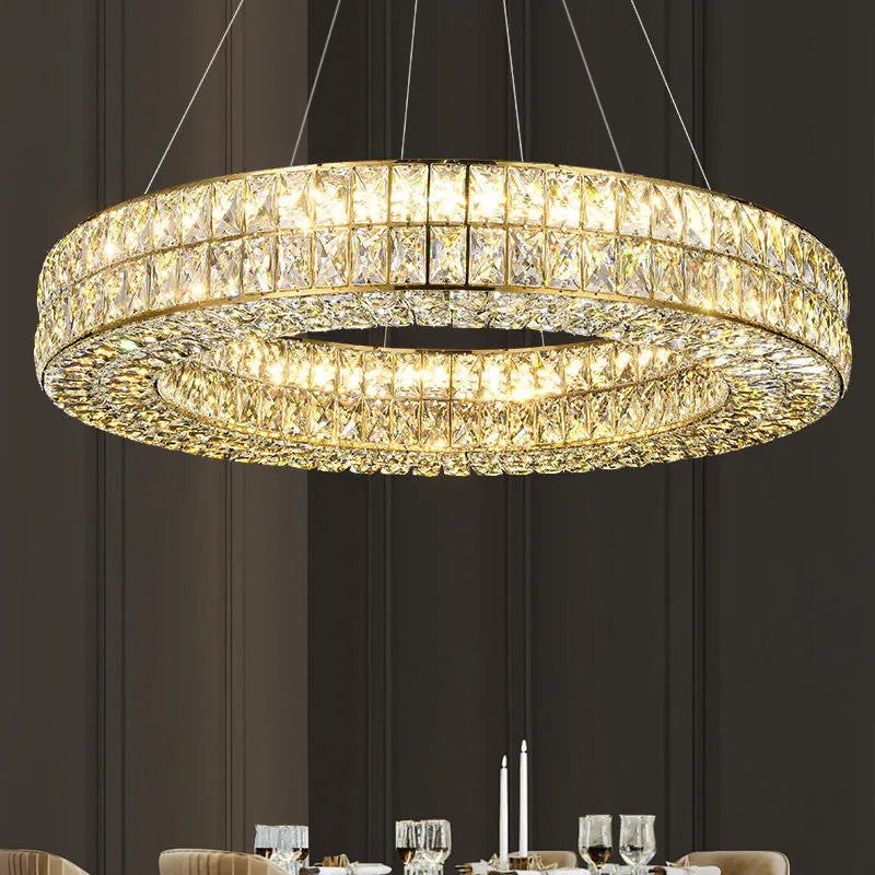 LAMPA SUFITOWA WISZĄCA LED APP1568-CP Gold 60cm 2