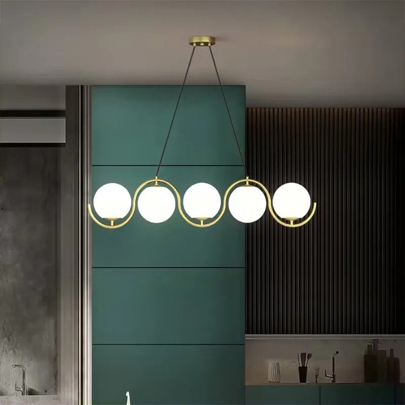 LAMPA SUFITOWA WISZĄCA APP1440-5CP Złota 2
