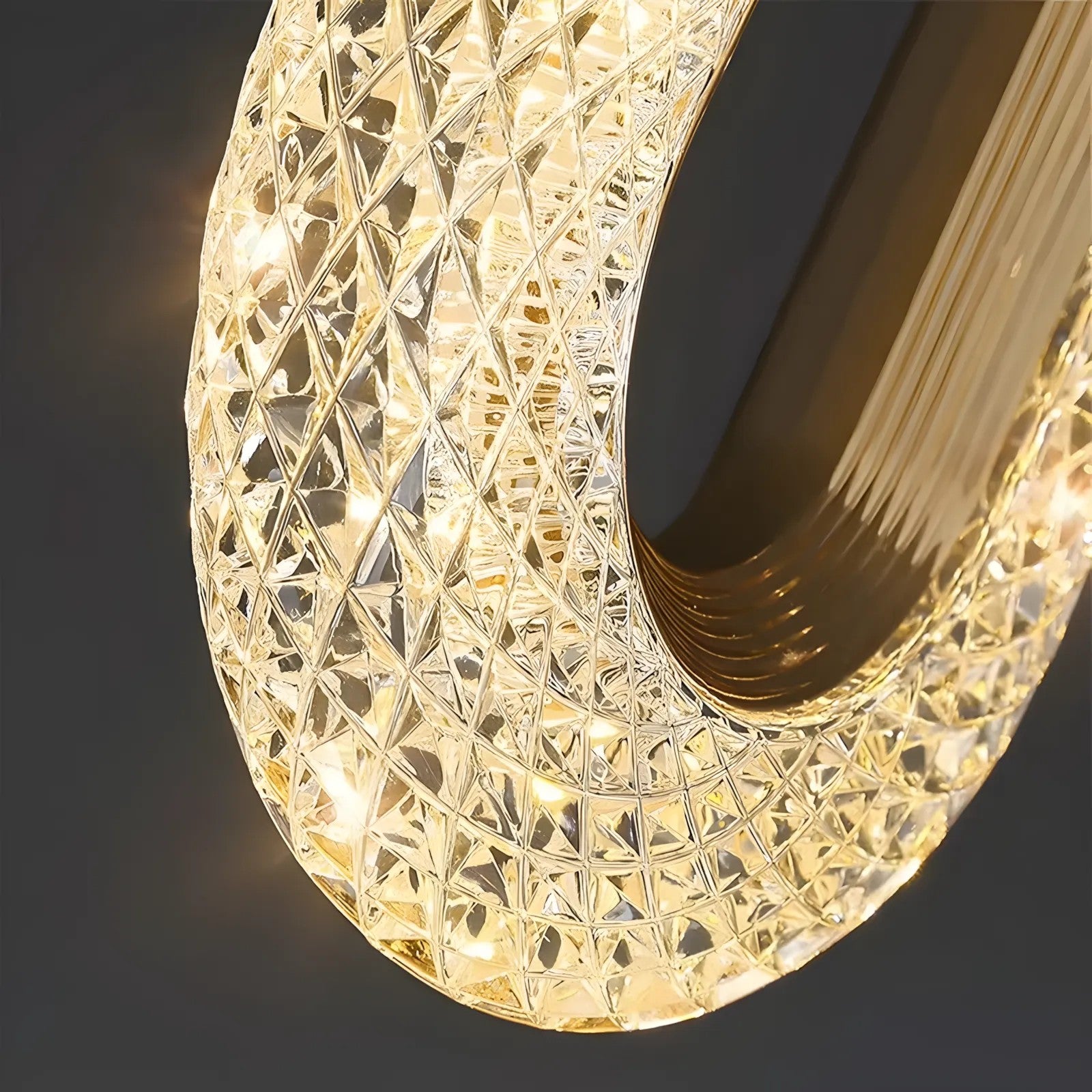 LAMPA SUFITOWA WISZĄCA LED G173-3CP ZŁOTA 2