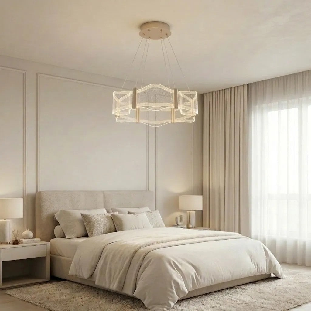 LAMPA SUFITOWA WISZĄCA G151-CP ZŁOTA 2