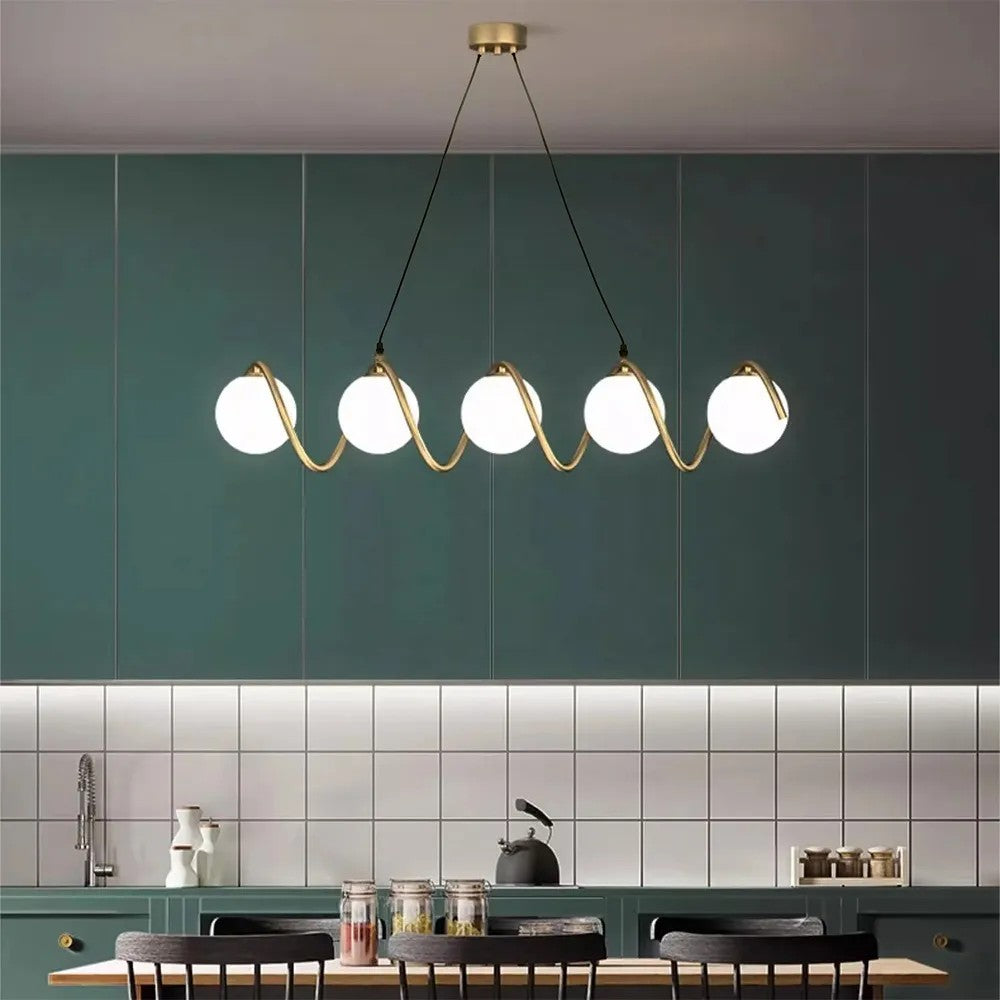 LAMPA SUFITOWA WISZĄCA GOLD APP1780-5CP 2