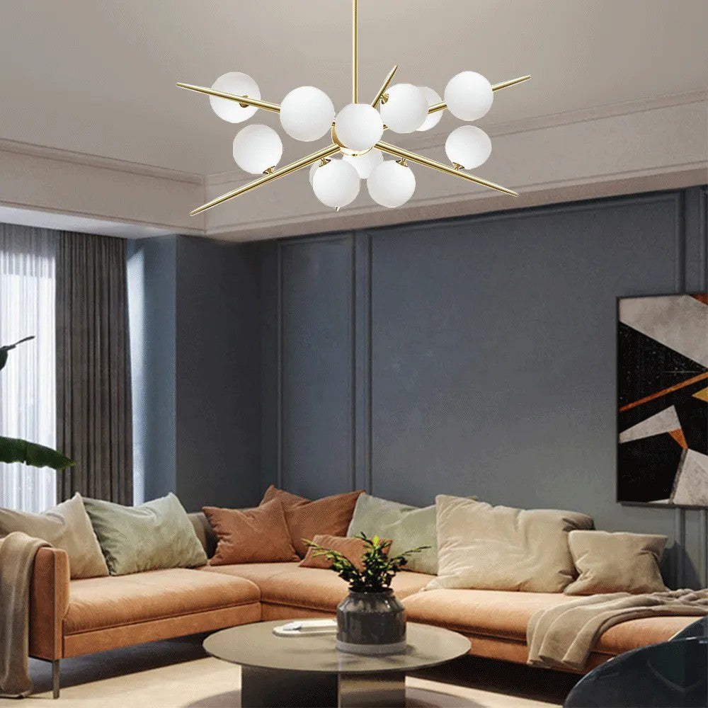 Lampa Wisząca APP998-12CP Złota 2