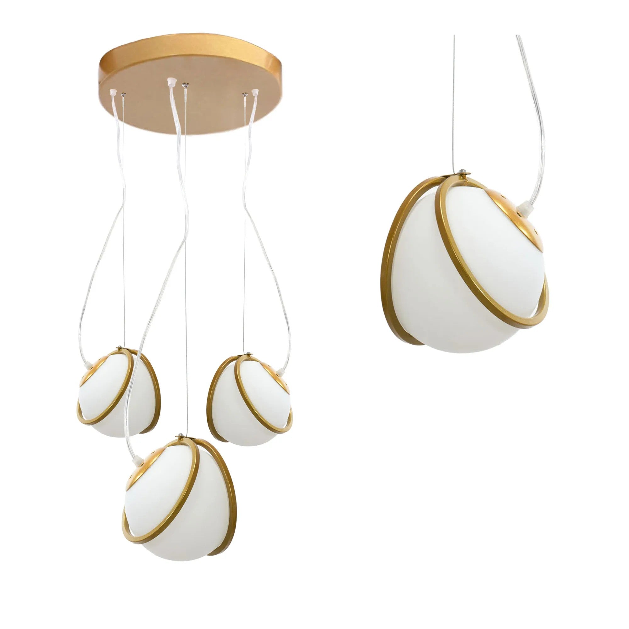Lampa Wisząca APP1090-3CP Złota 2