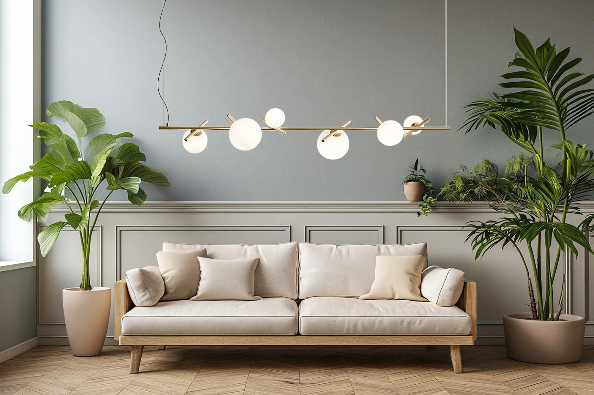 LAMPA SUFITOWA WISZĄCA Gold APP1664-6CP 2