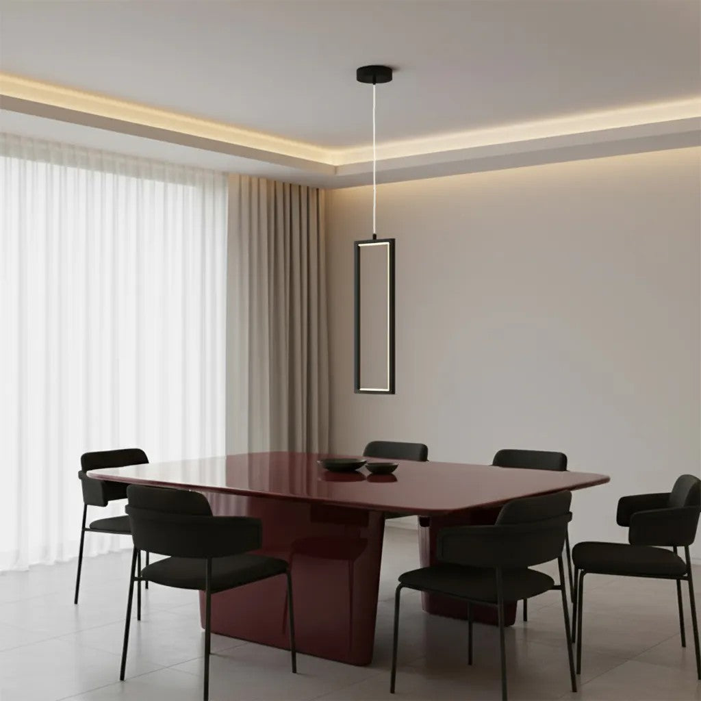 LAMPA SUFITOWA WISZĄCA LED LHJ083-1CP CZARNA 2