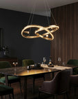 LAMPA SUFITOWA WISZĄCA LED G158-CP ZŁOTA 2