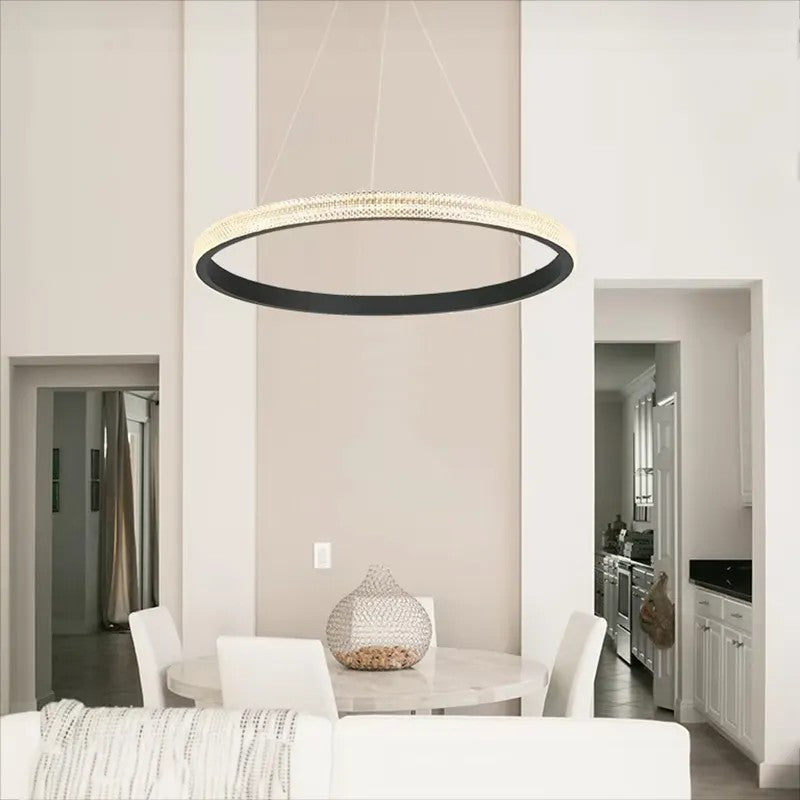 LAMPA SUFITOWA WISZĄCA LED APP1512-CP Black 2