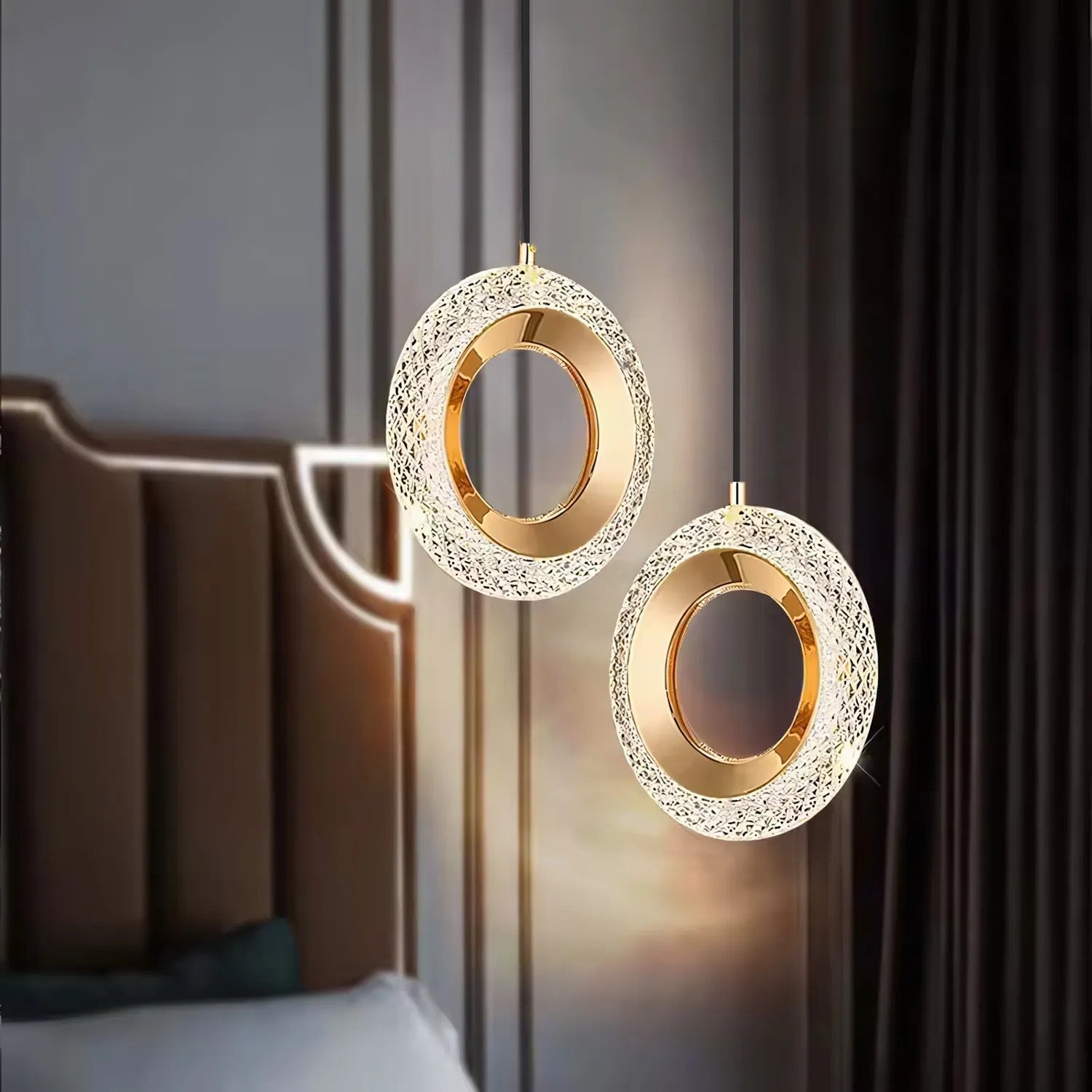 LAMPA WISZĄCA KRYSZTAŁOWA LED G119-1CP Złota 2