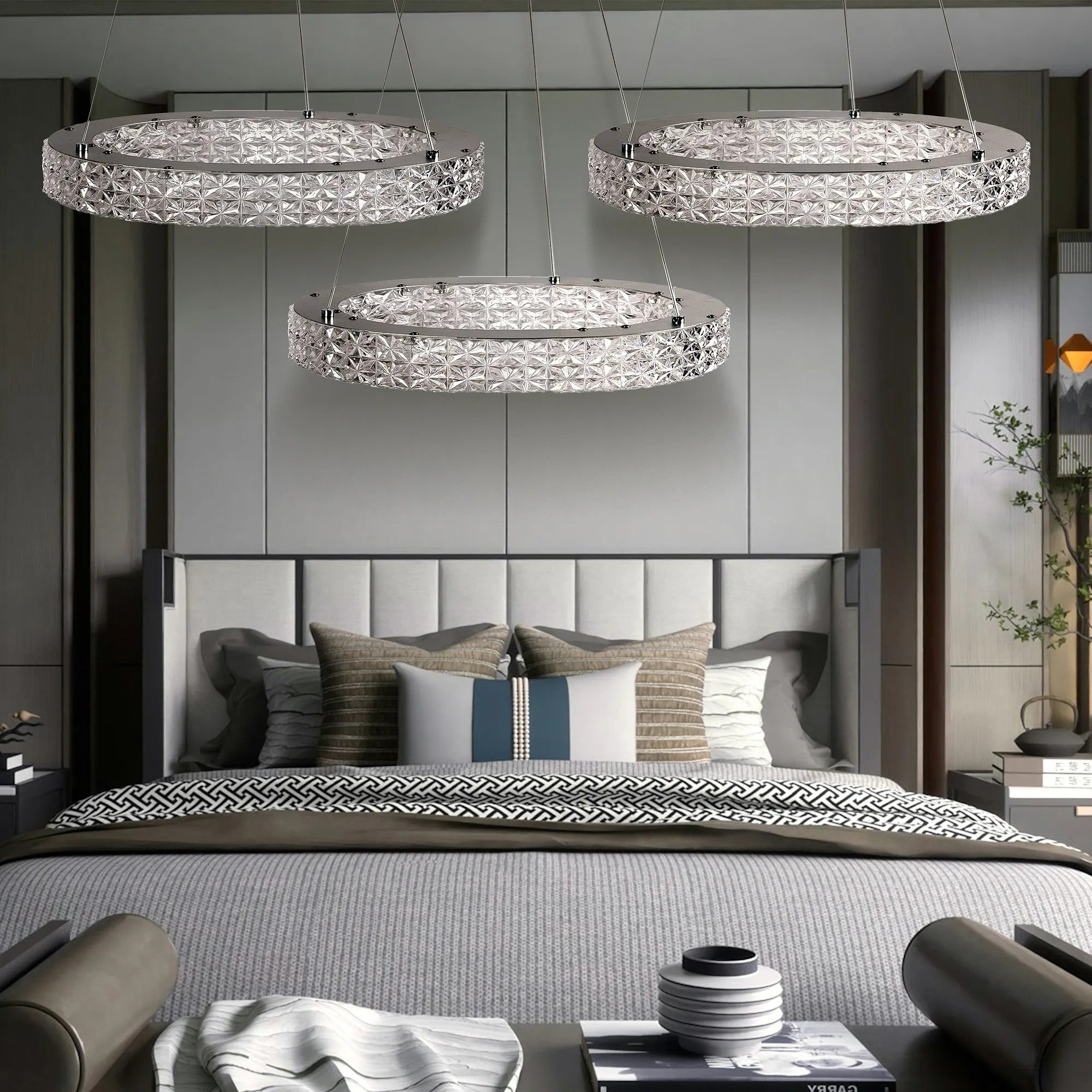LAMPA WISZĄCA LED MS005-CP 50cm Chrom 2