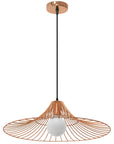 Lampa Sufitowa Wisząca Płaska Okrągła Loft APP483-1CP Różowe Złoto 2