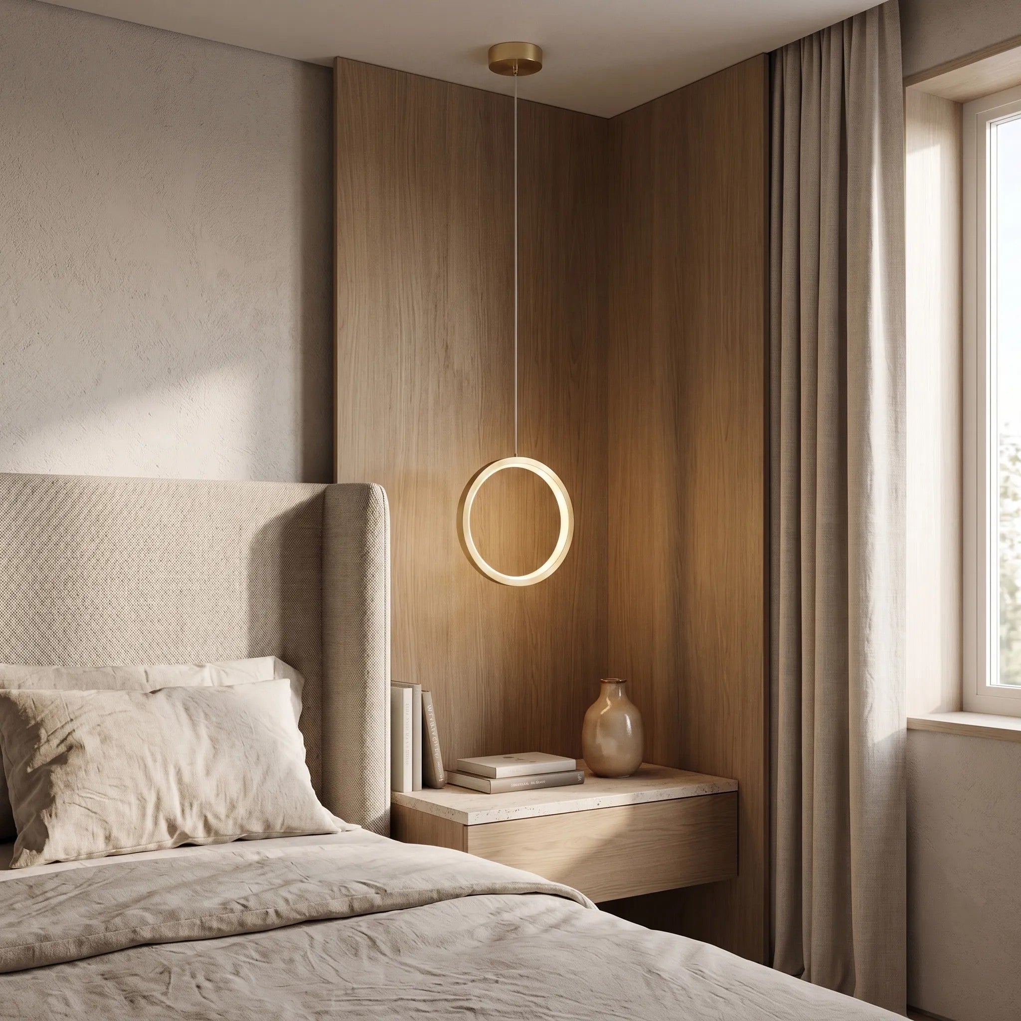 LAMPA WISZĄCA LED G112-CP Złota 2