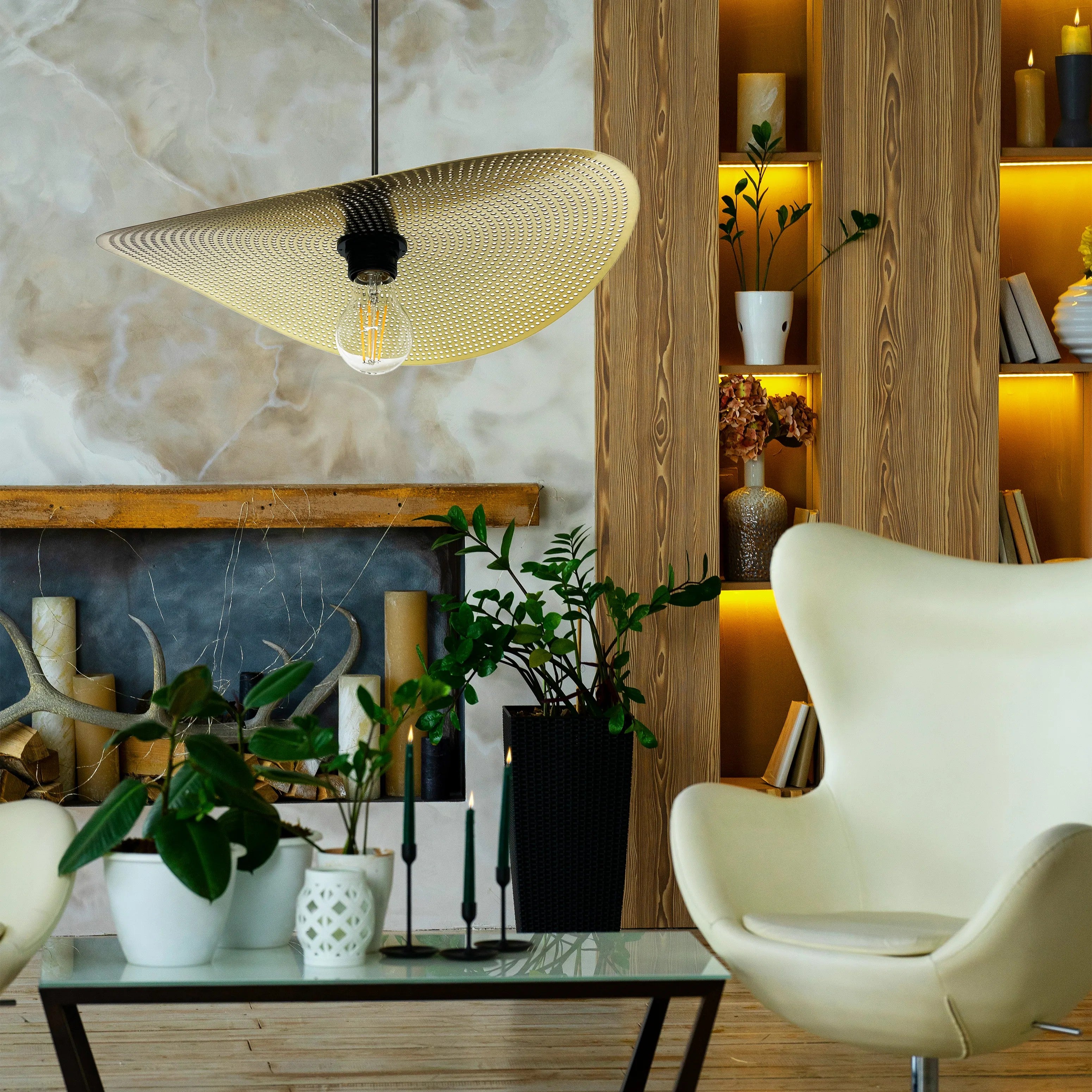 LAMPA SUFITOWA WISZĄCA APP1469-1CP Czarno/złota 2