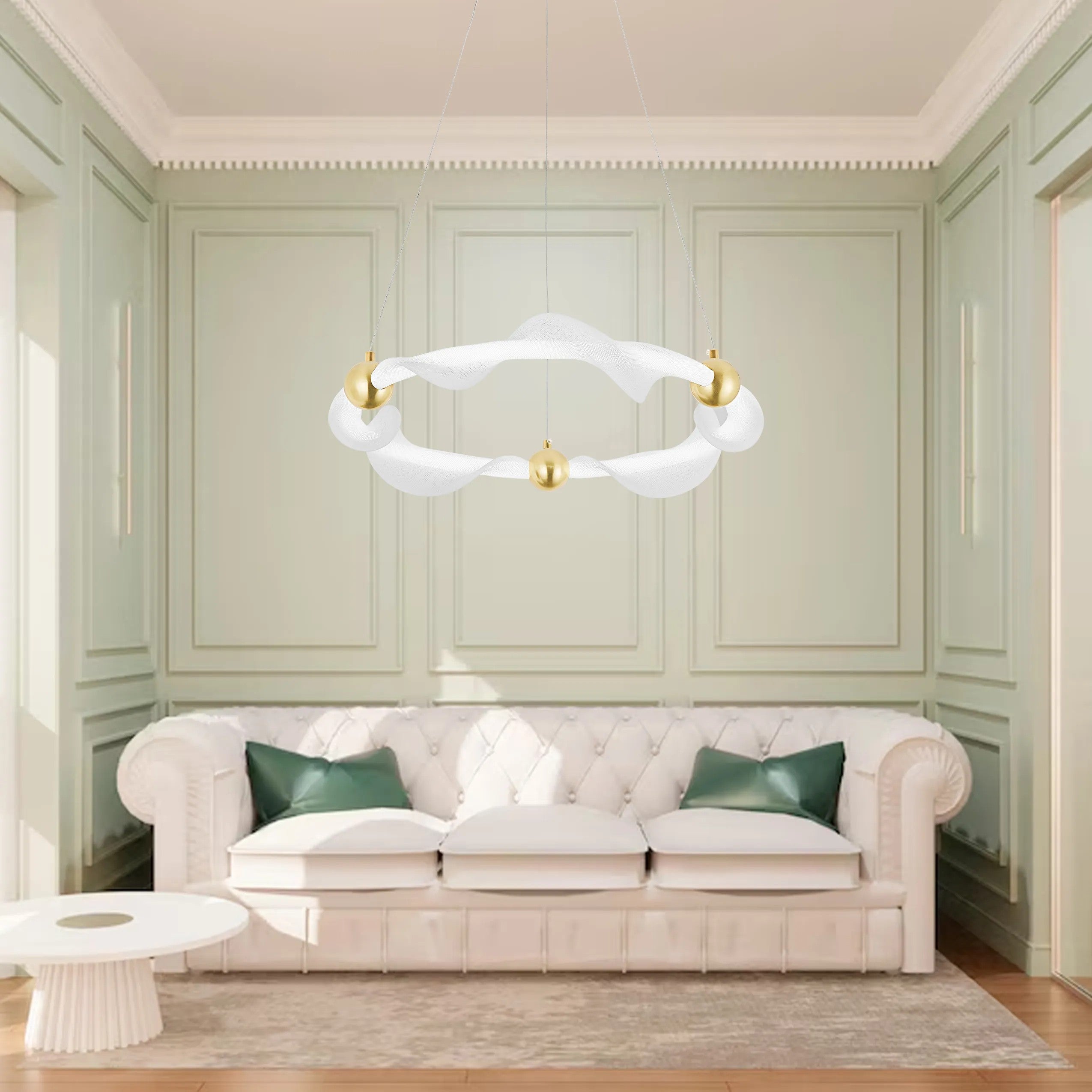 LAMPA WISZĄCA LED G010-CP BIAŁY/ZŁOTY 2