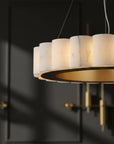 LAMPA SUFITOWA WISZĄCA LED APP1801-CP Brush Gold 2