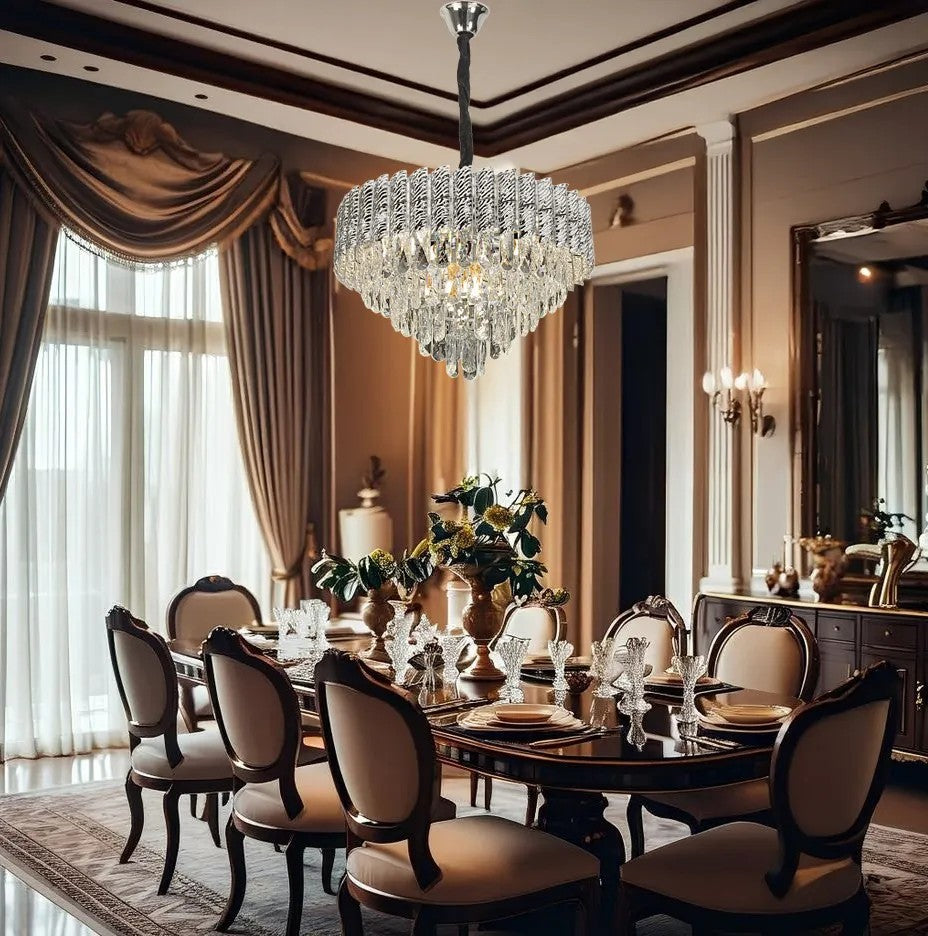 Lampa Wisząca Z Kryształami G055-CP 50cm Chrom 2