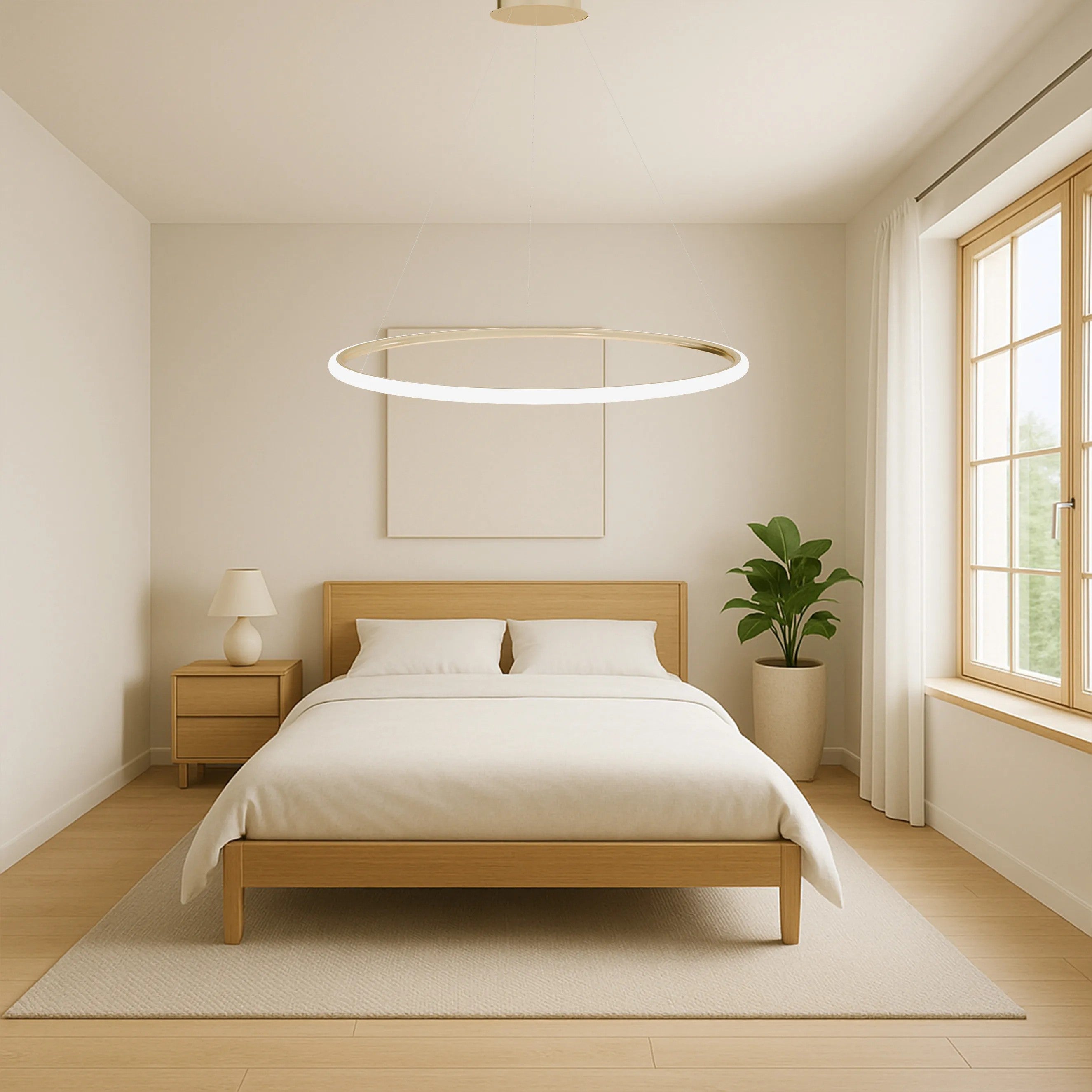 Lampa Wisząca LED LHJ002-CP 60cm ZŁOTA 2