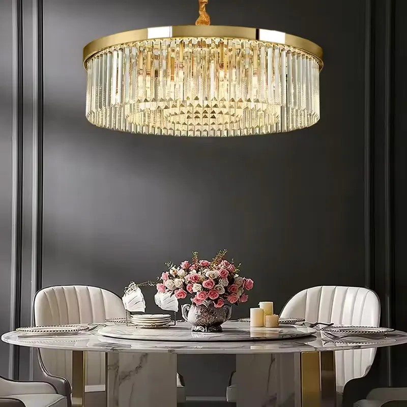 Lampa Kryształowa Wisząca APP1531-8CP4 Złota 2