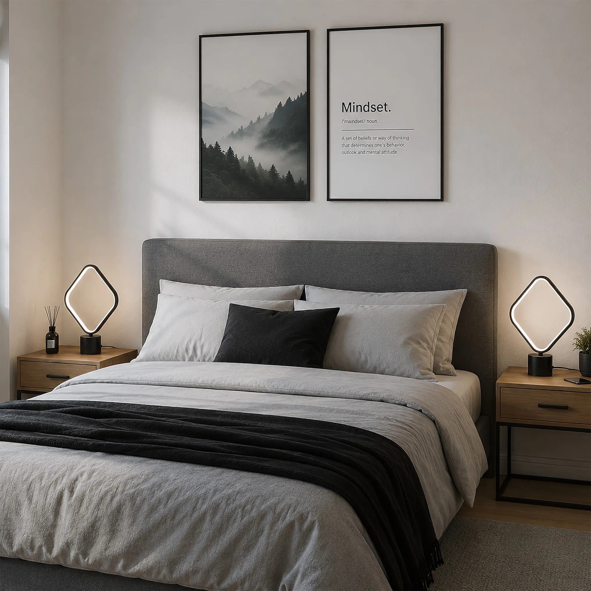Lampka Nocna LED LHJ124-T Czarna 2