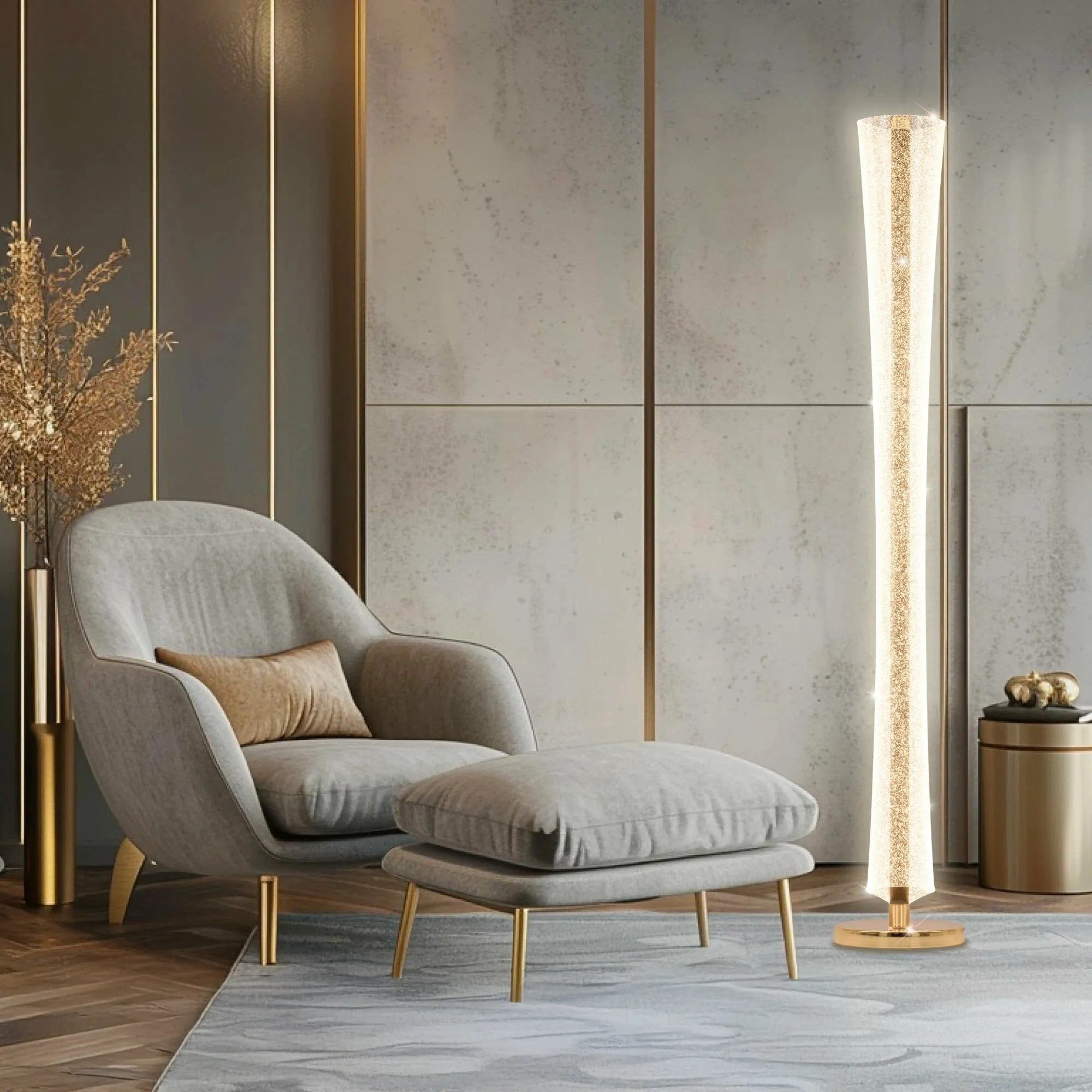 Lampa Stojąca Podłogowa LED LHJ073-F Złota 2