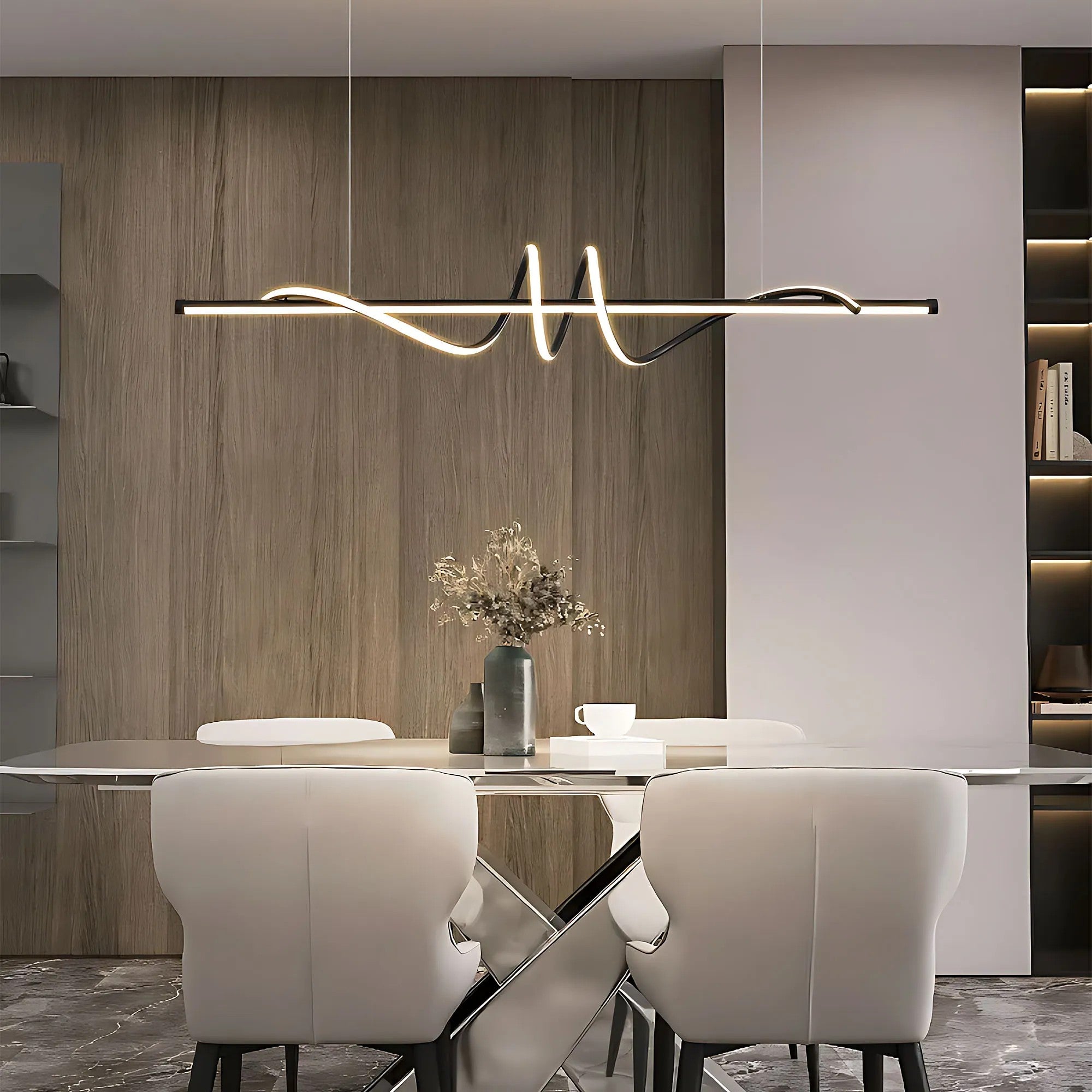 Lampa WISZĄCA LED LHJ023-CP 120 Cm CZARNA 2