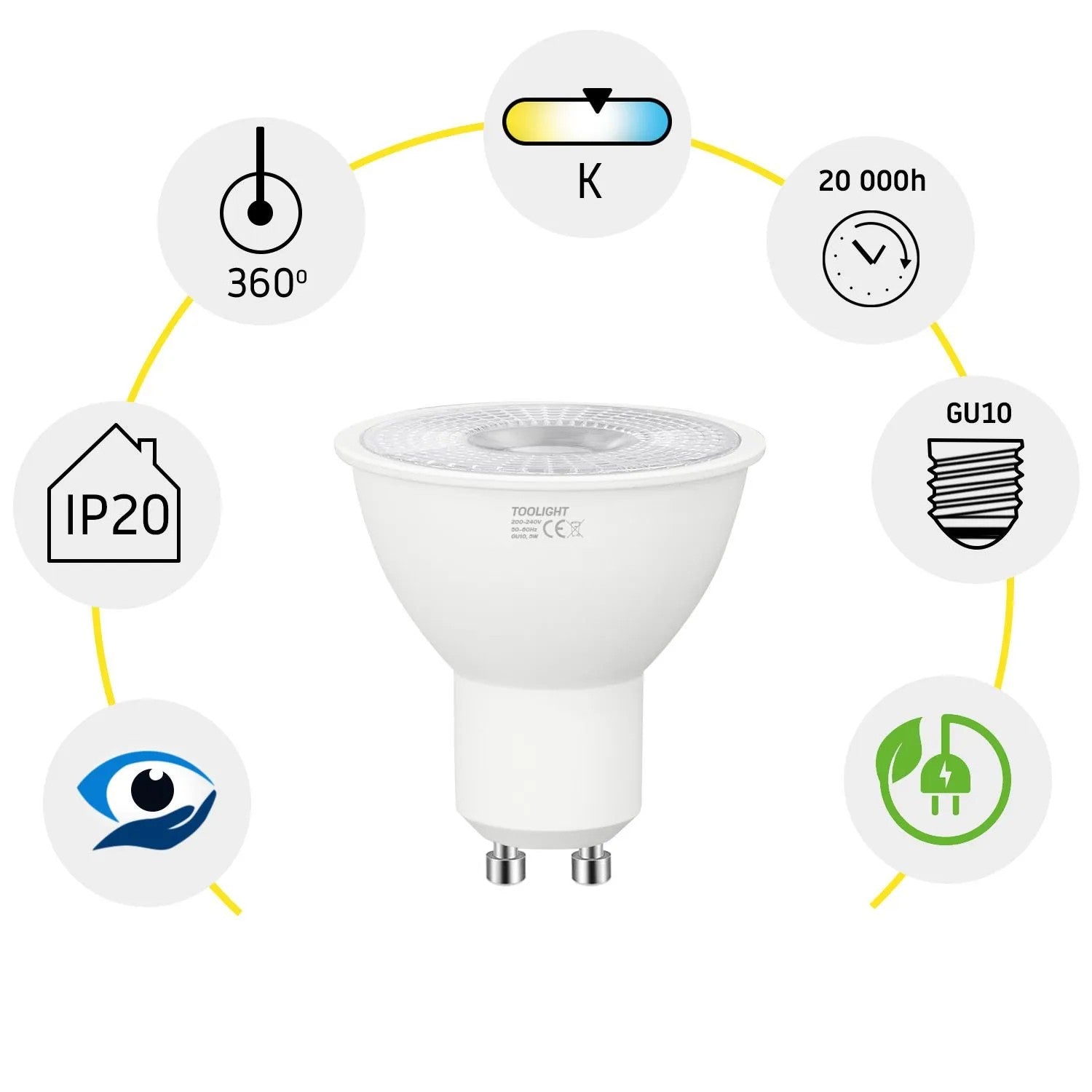 Żarówka LED Ciepła GU10 7W RSL043 2
