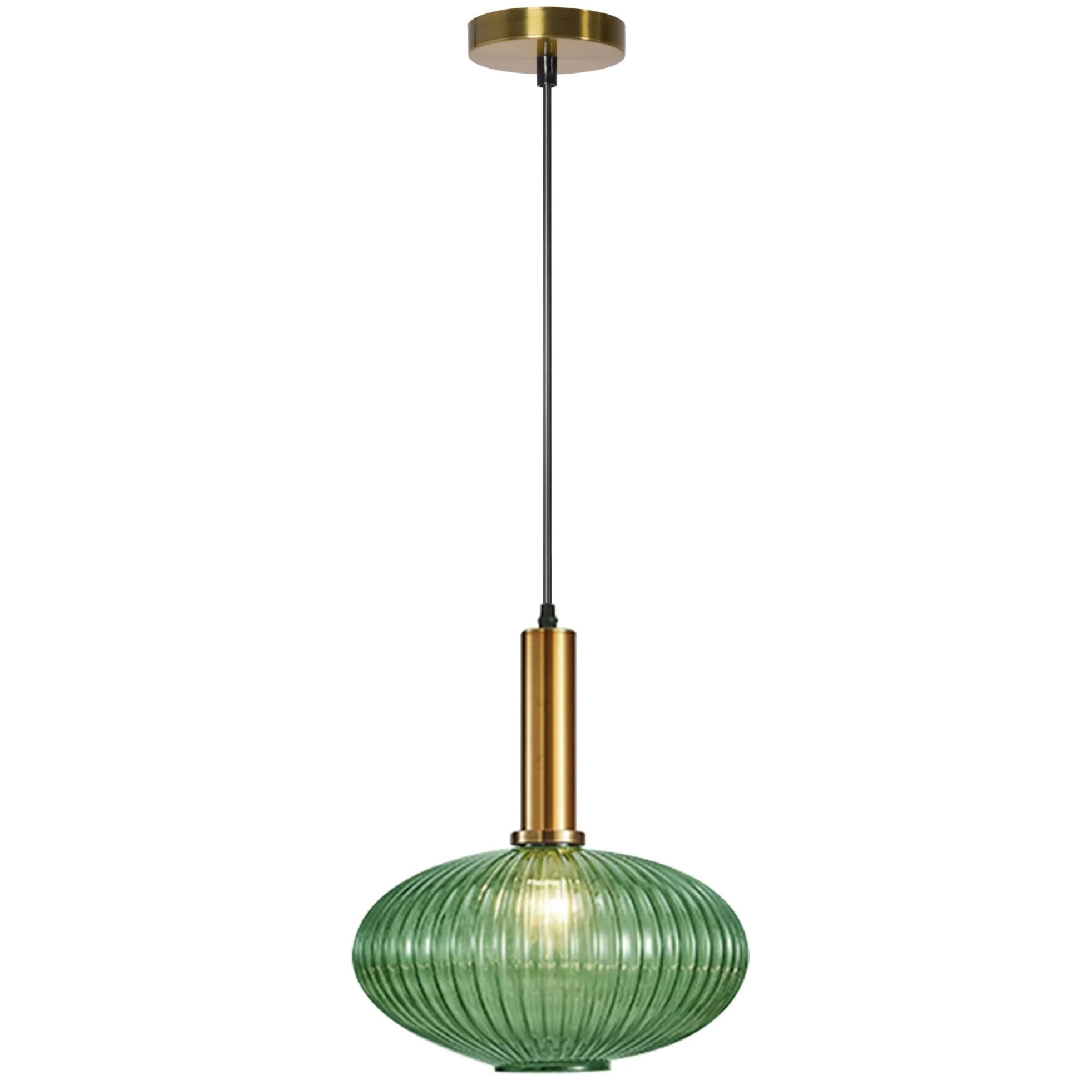 Lampa Sufitowa Wisząca Szklana APP465-1CP Zielona 2