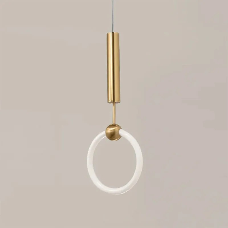 LAMPA WISZĄCA LED LHJ059-1CP Złota Szczotkowana 2