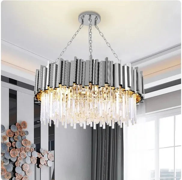 Lampa Sufitowa Plafon Kryształowa APP1480-1C Chrom 2