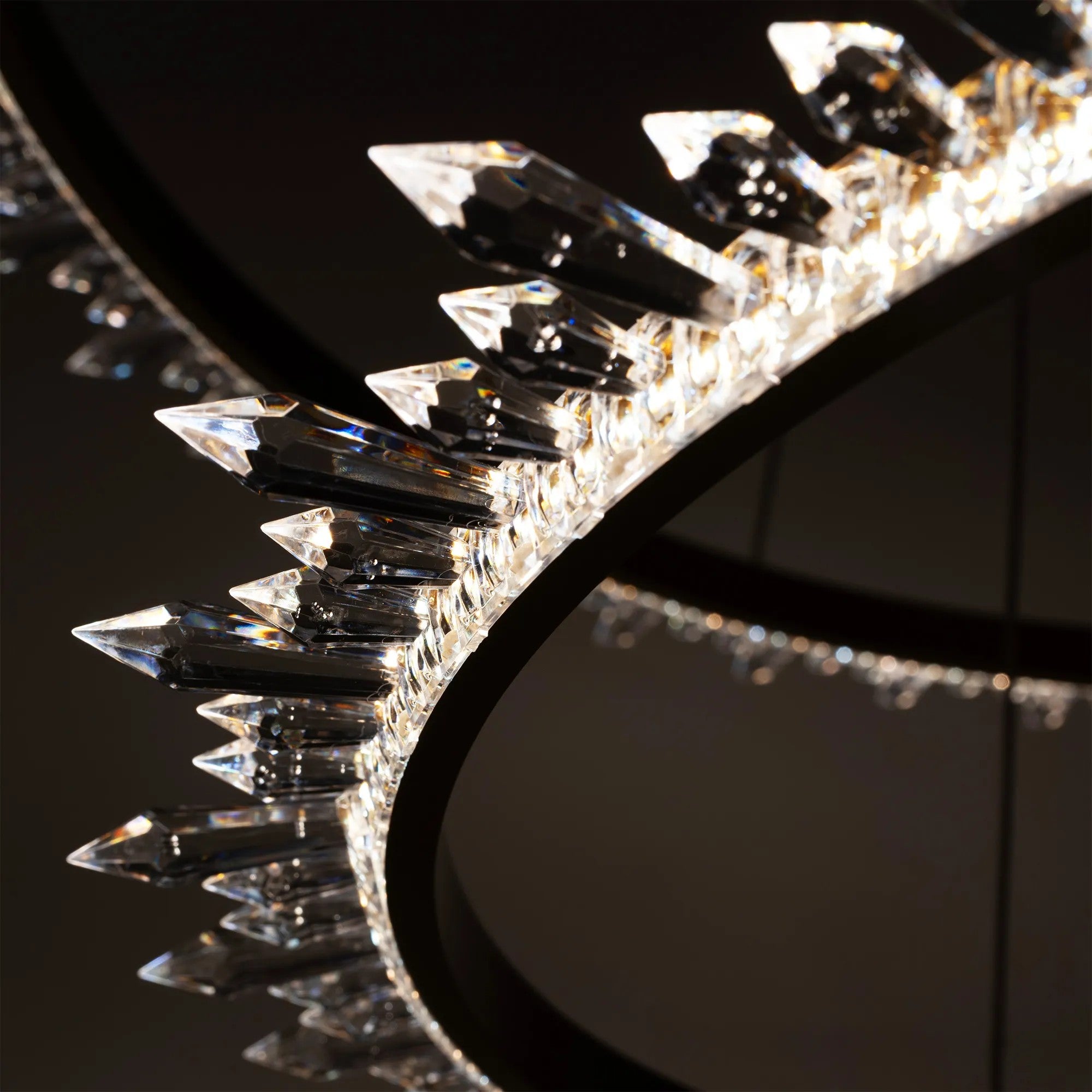 KRYSZTAŁOWA LAMPA SUFITOWA LED APP1609-3C ZŁOTA 2