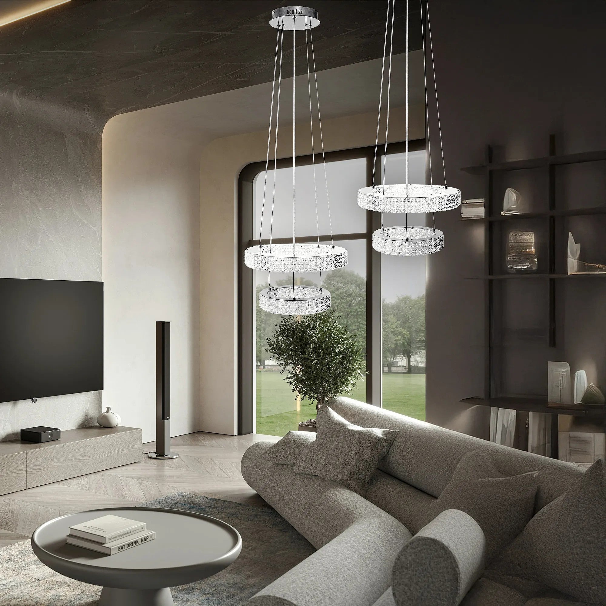 LAMPA WISZĄCA LED KRYSZTAŁOWA MS006-CP Chrom 2