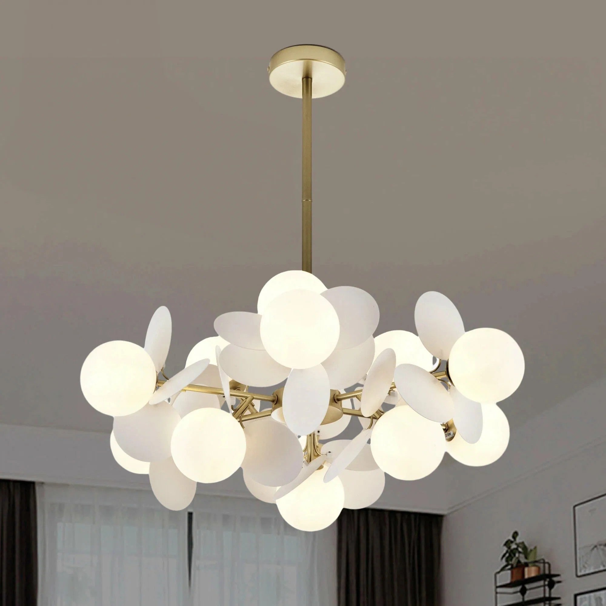 LAMPA SUFITOWA WISZĄCA ZŁOTA APP1565-12 2