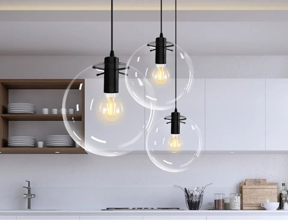 Lampa Sufitowa Wisząca Szklana Lassi 20 Cm APP306-1CP Czarna 2