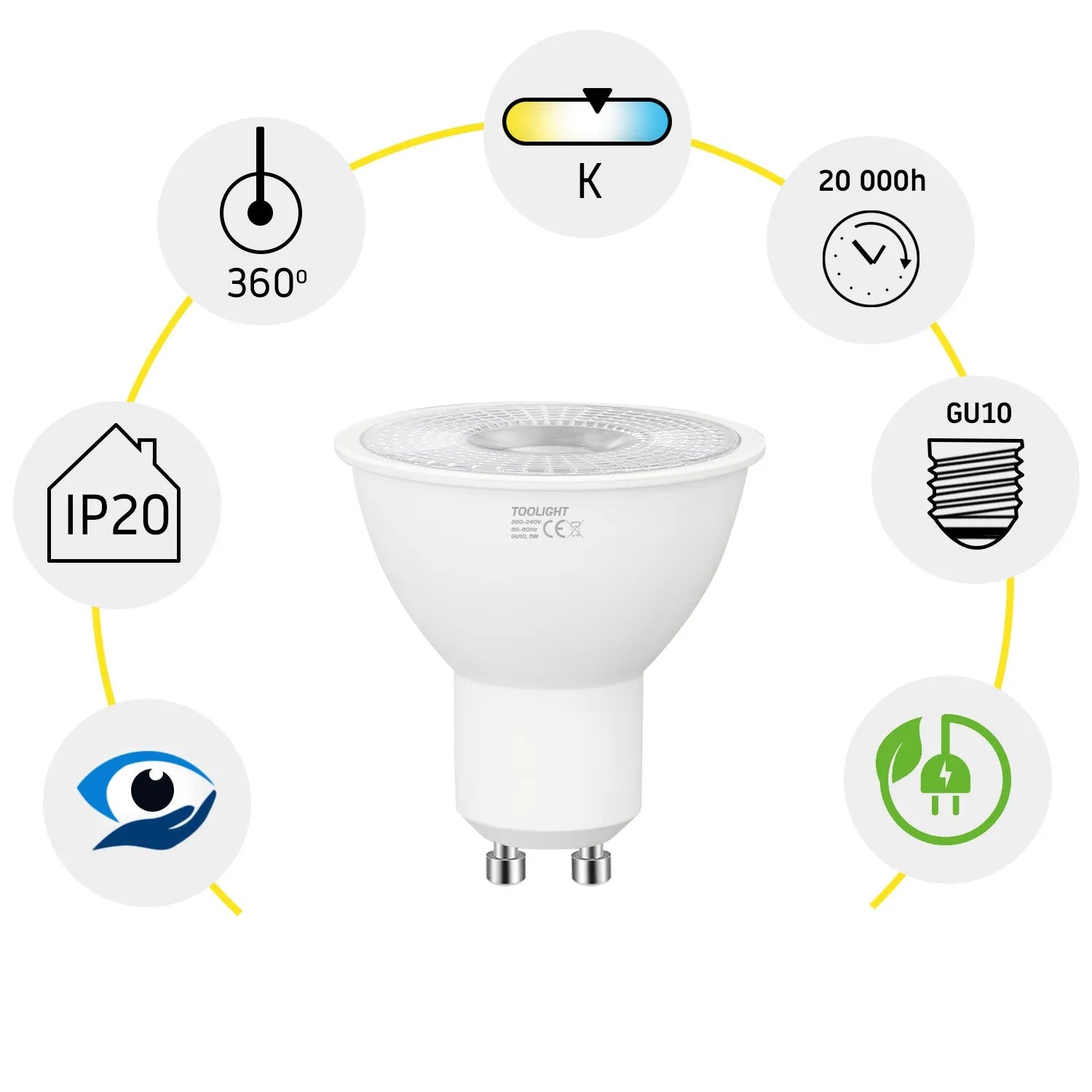 Żarówka LED Ciepła GU10 5W RSL040 2