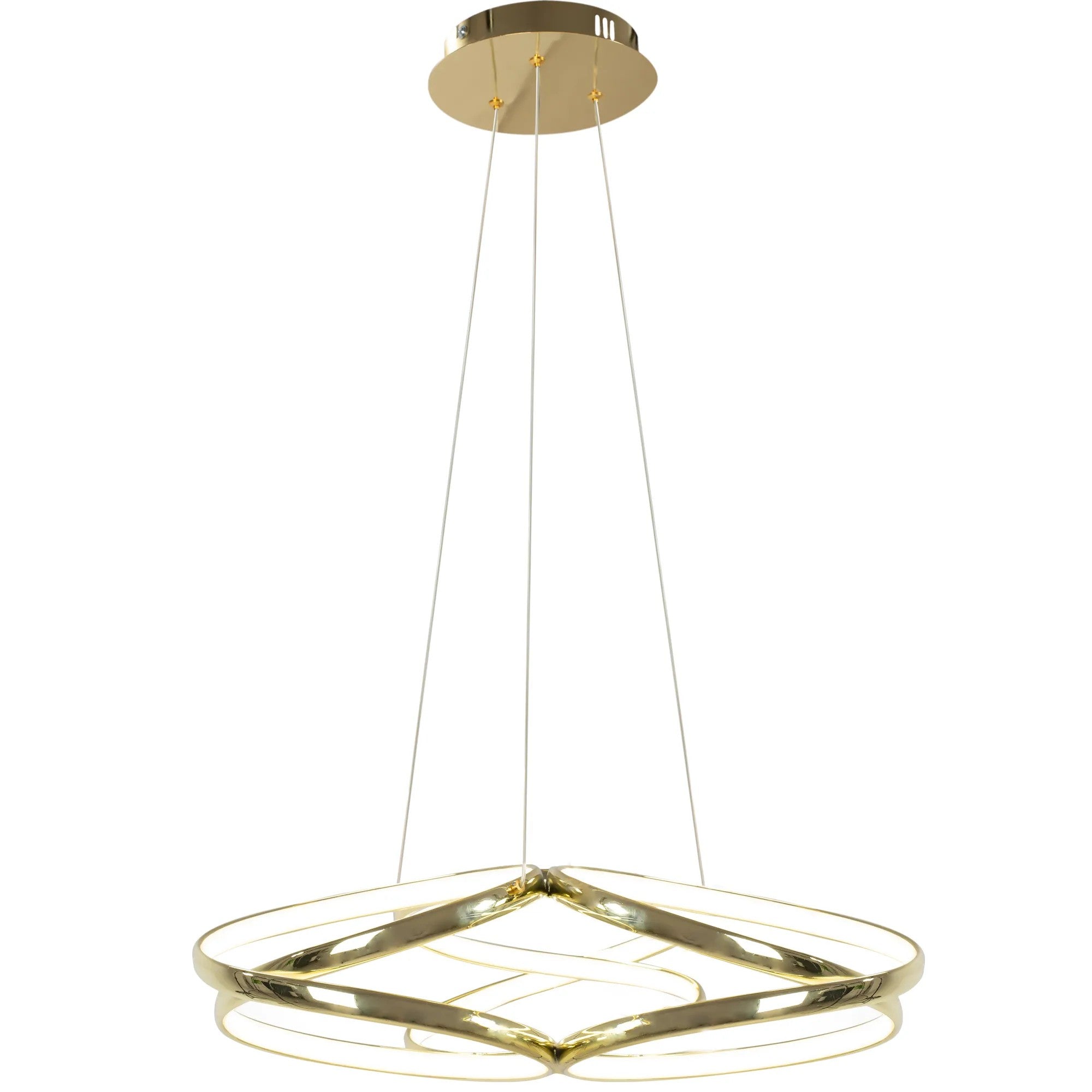 Lampa Sufitowa Nowoczesna LED + PILOT APP794-CP Flat Złota 2