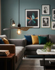 LAMPA SUFITOWA WISZĄCA APP1468-1CP Czarna/stare Złoto 2