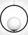 Lampa Sufitowa Wisząca Szklana Kula G110-1W Czarna 2