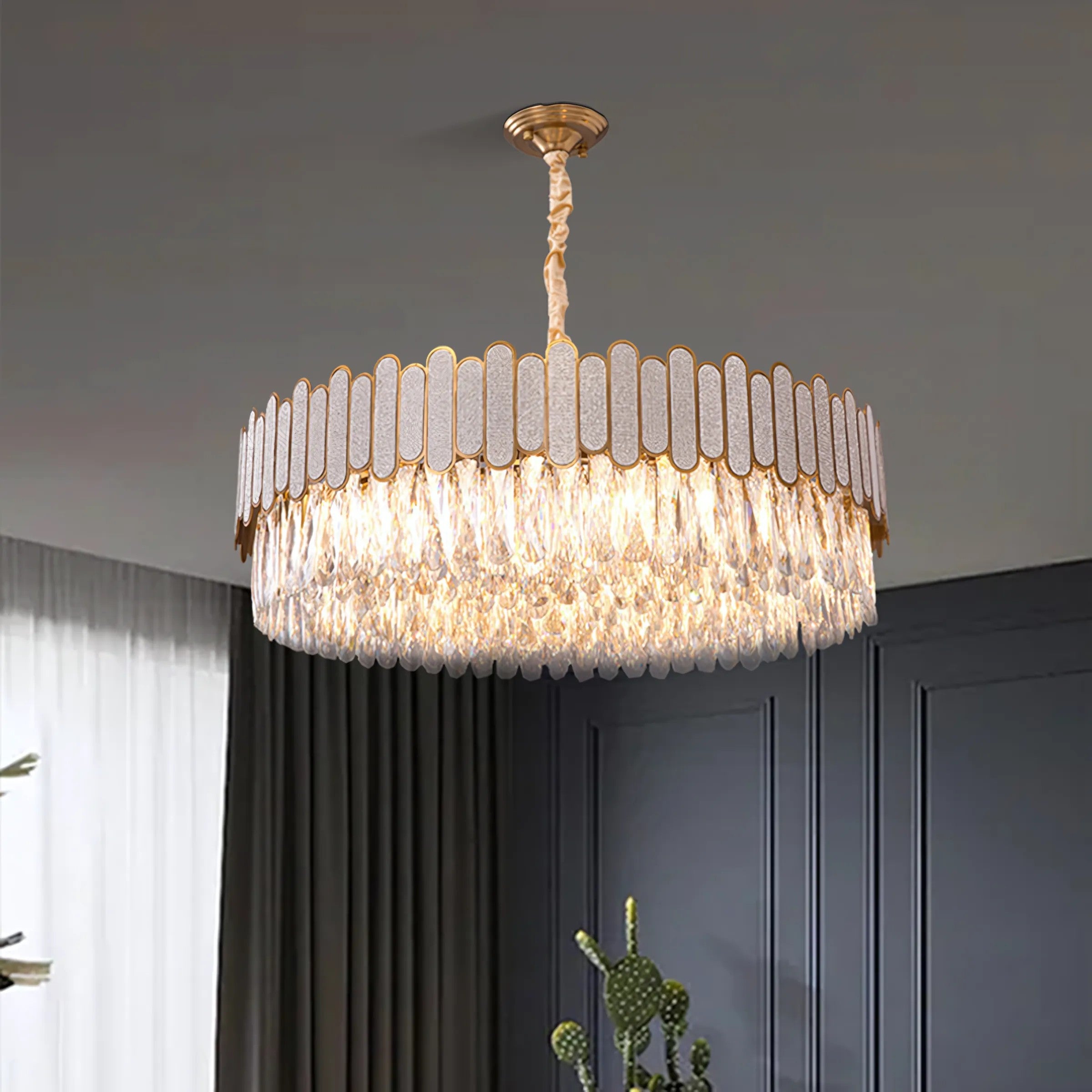 Lampa Sufitowa Wisząca APP1747-8CP 60 Cm Złota 2