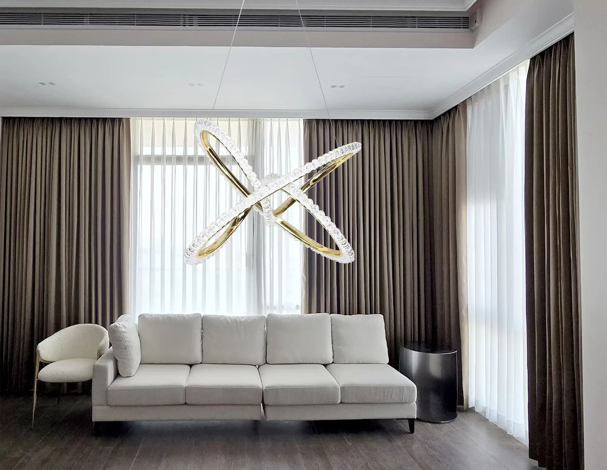 LAMPA WISZĄCA LED G035-CP ZŁOTA 2