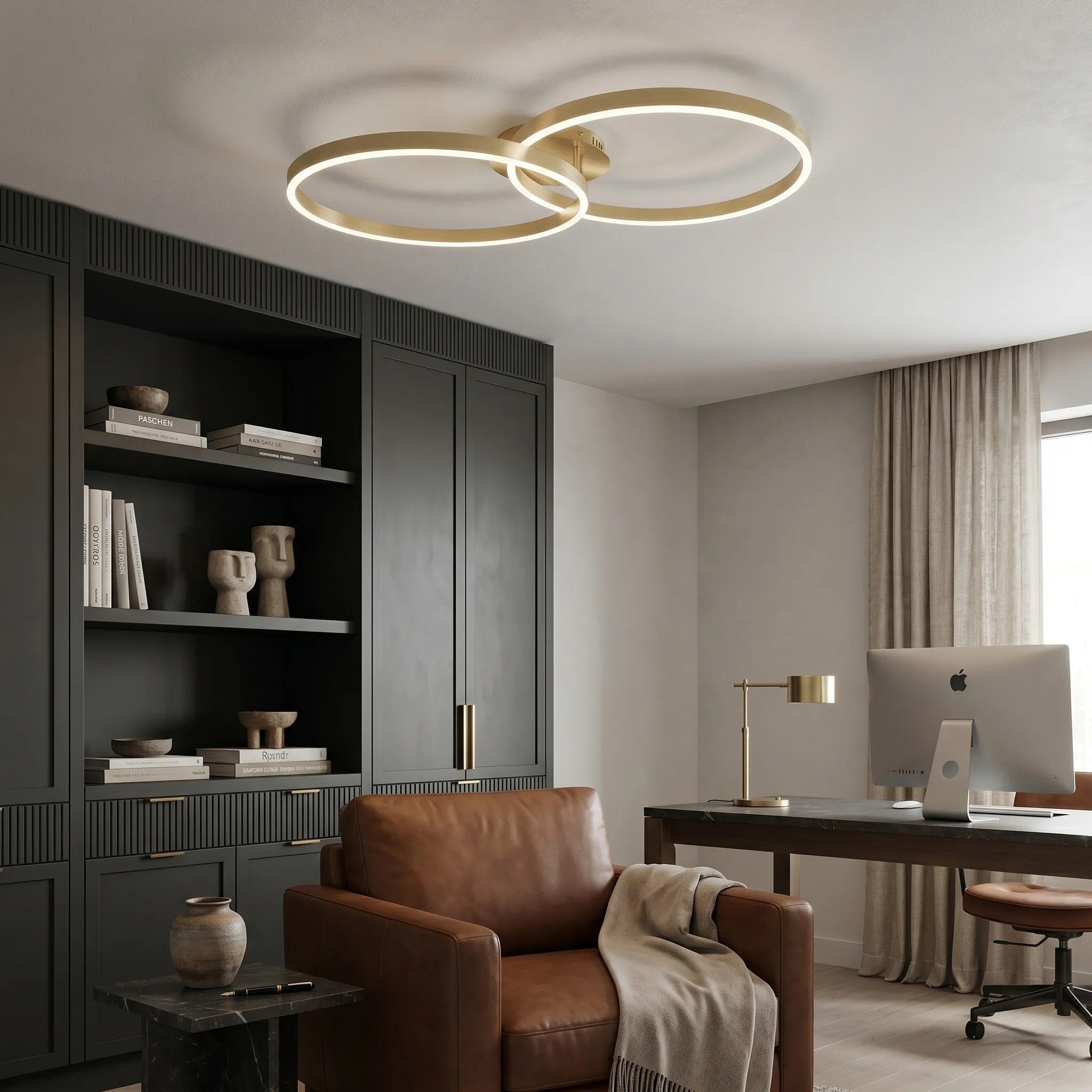 LAMPA SUFITOWA LED SWE062-C PLAFON ZŁOTA SZCZOTKOWANA 2