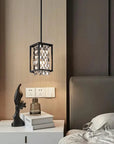 Lampa Wisząca Kryształowa APP1110-1CP Czarna 2