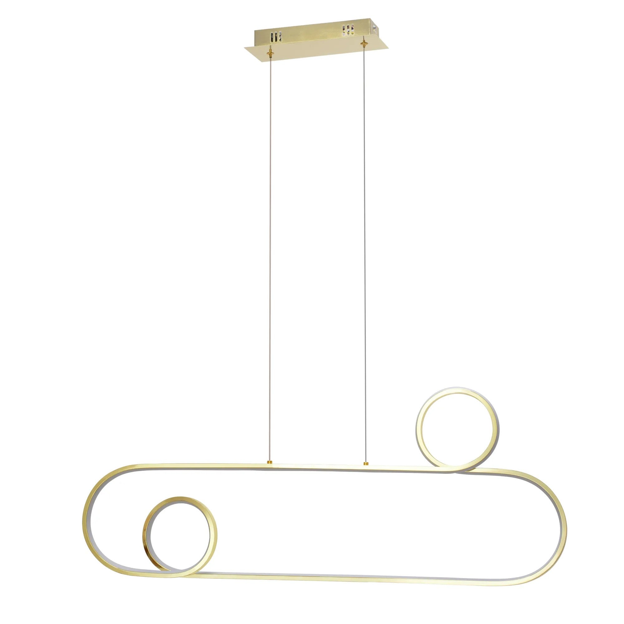 Lampa Sufitowa Wisząca LED APP809-CP Złota + Pilot 2