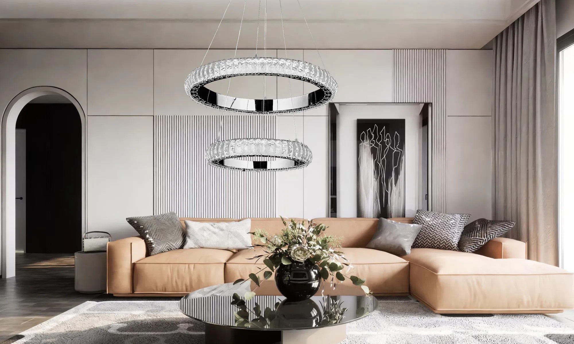 LAMPA WISZĄCA LED G044-2CP CHROM 2
