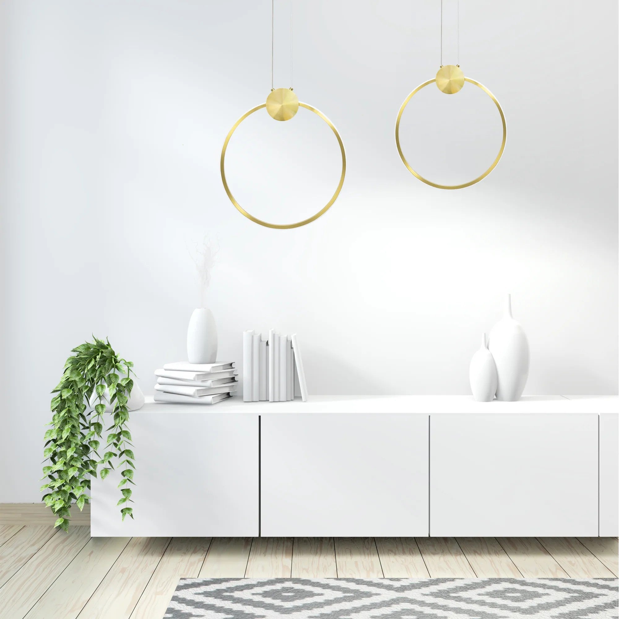 LAMPA SUFITOWA WISZĄCA LED APP1393-CP GOLD 30cm 2