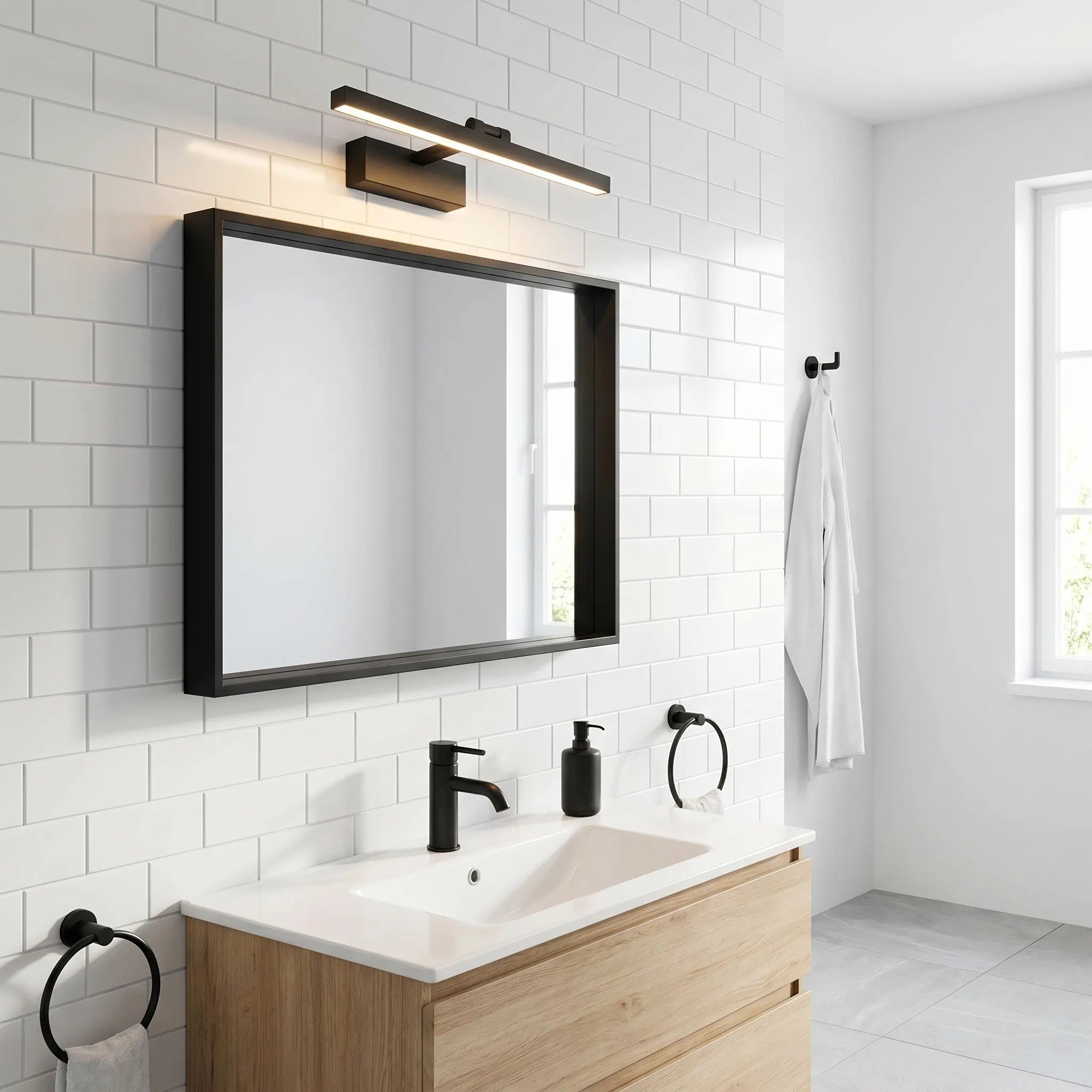 Kinkiet Łazienkowy LED APP1866-1W 40 Cm Black 2