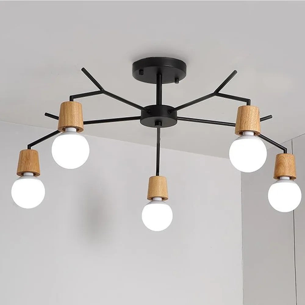 Lampa Sufitowa Skandynawska Metal APP694-5C 2